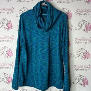 Marc New York Teal Cowl Neck Sweater warm cozy blue green turtleneck